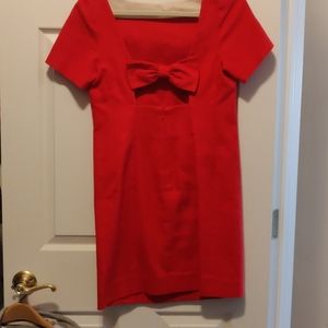 Red Anthropologie dress